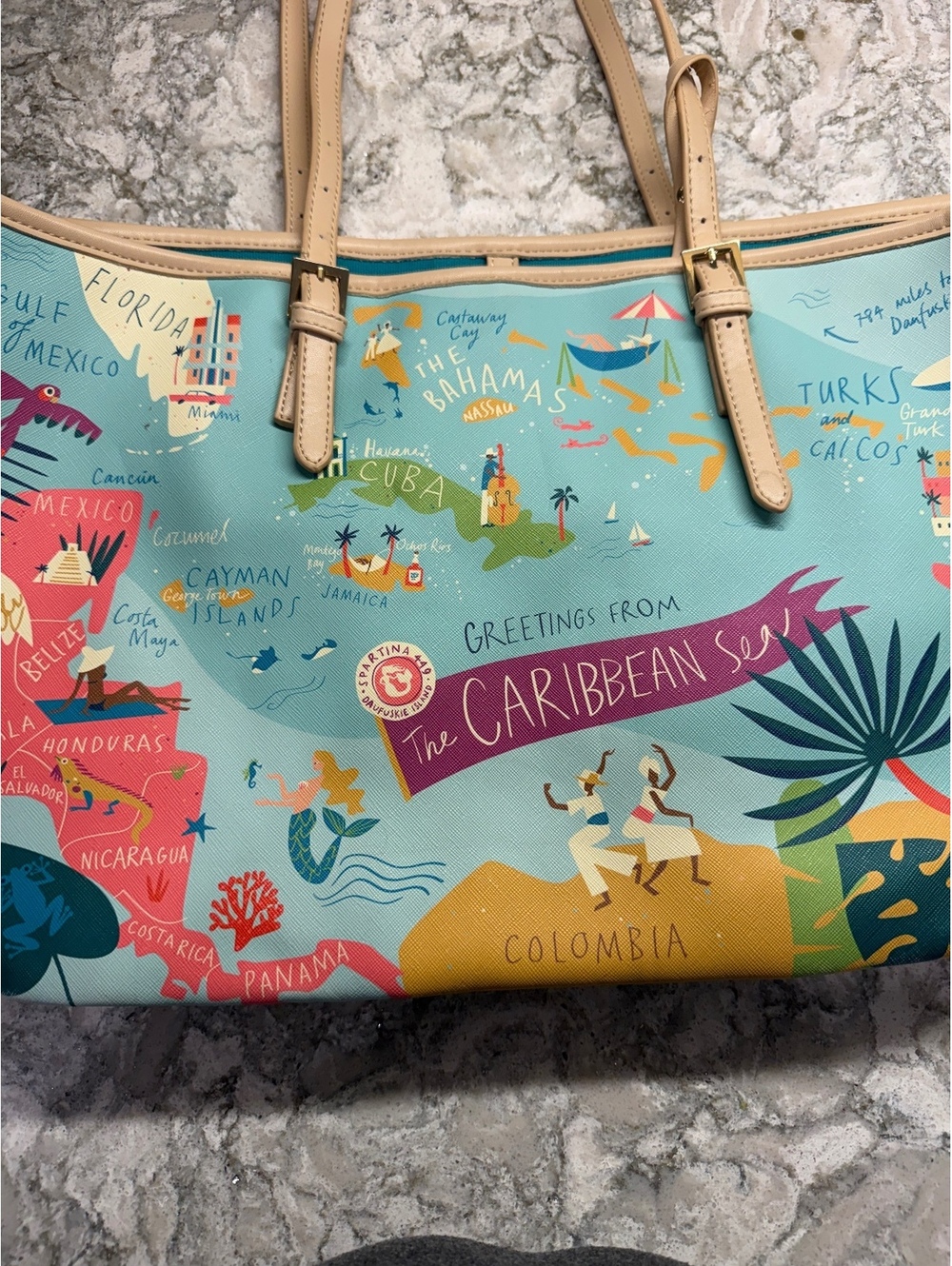 Spartina 449 Caribbean tote bag - Picture 4 of 8
